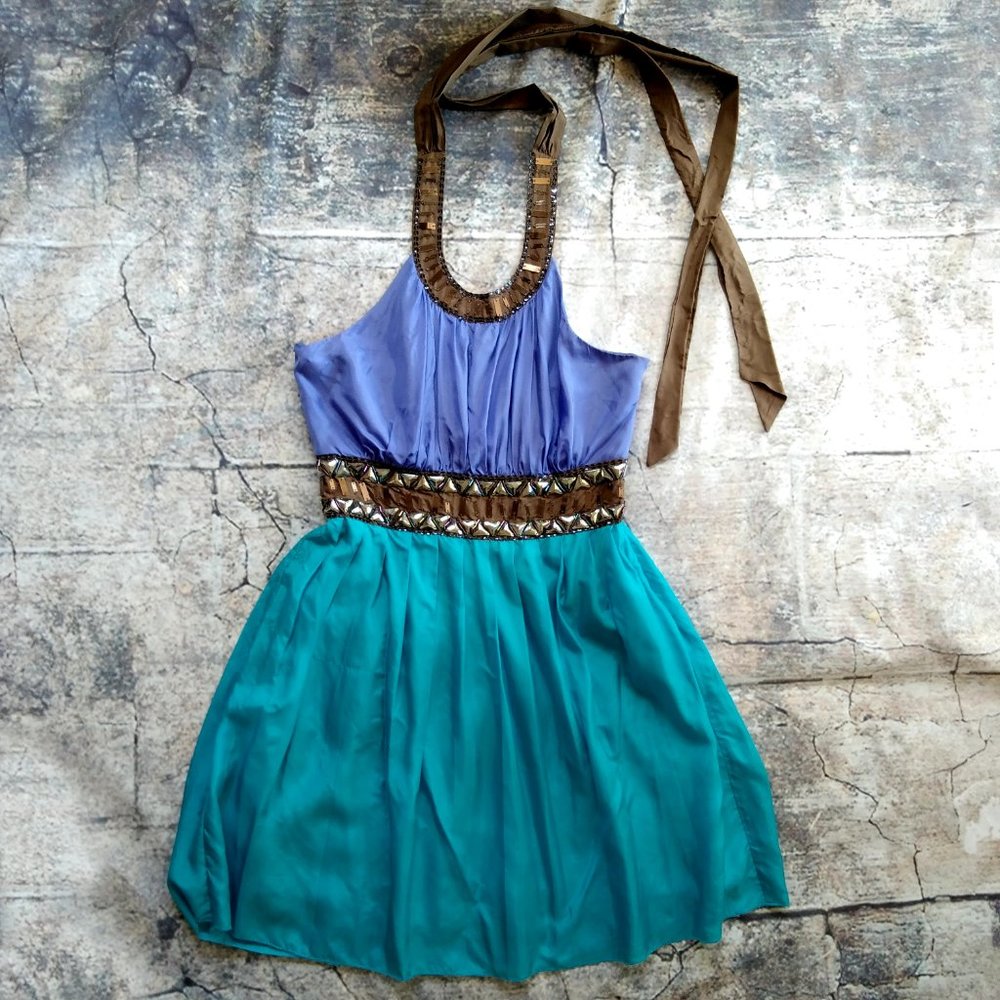 Forever 21 Cocktail DRESS 100% Silk sz Medium